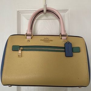 Coach color block handbag. Gently used.